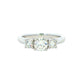 Platinum Round brilliant cut diamond 3 stone ring - 0.84cts Gardiner Brothers
