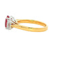 Oval Shaped Ruby and Oval Diamond 3 Stone Ring Gardiner Brothers