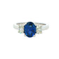 Sapphire and Diamond Oval Shaped 3 Stone Gardiner Brothers