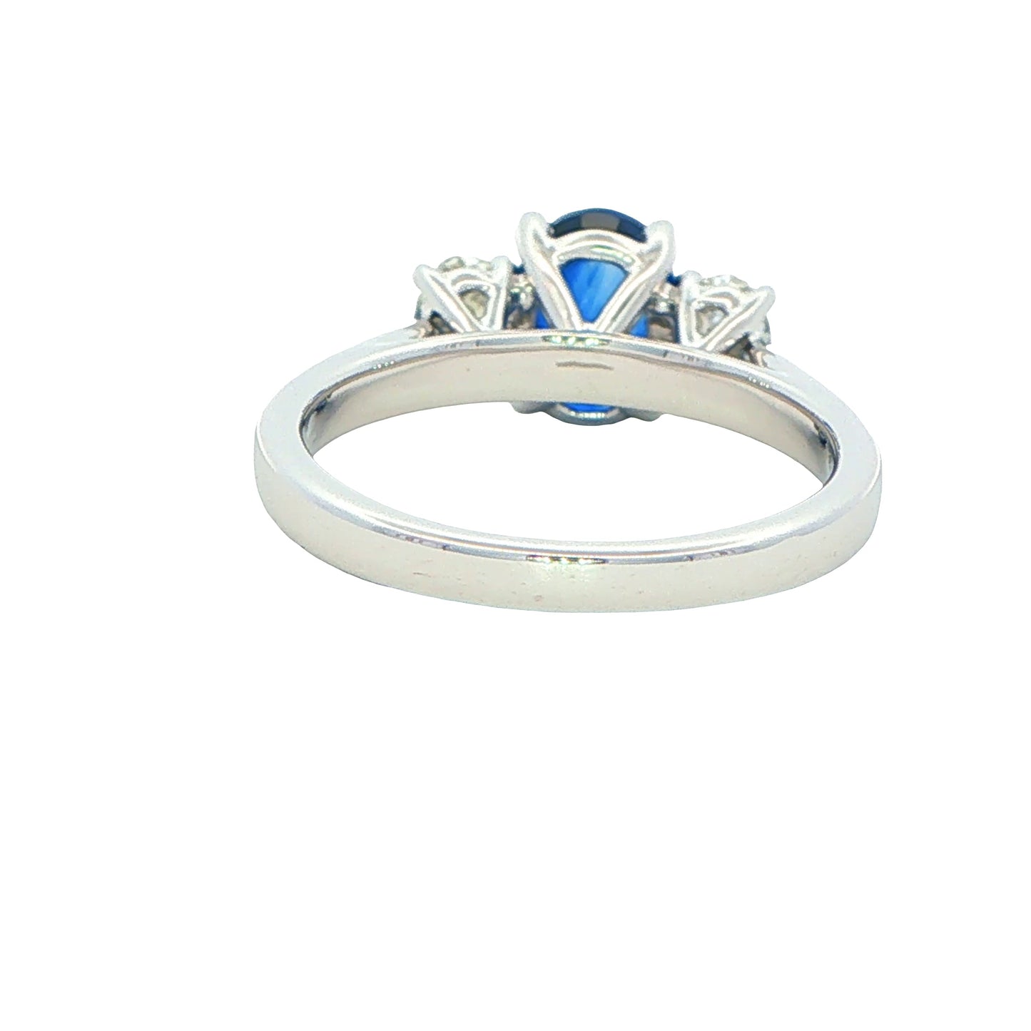 Sapphire and Diamond Oval Shaped 3 Stone Gardiner Brothers