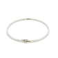 Silver 3mm Solid Bangle with a Court profile Gardiner Brothers