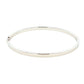 Silver 4mm Solid bangle in a flat profile with rounded edges Gardiner Brothers