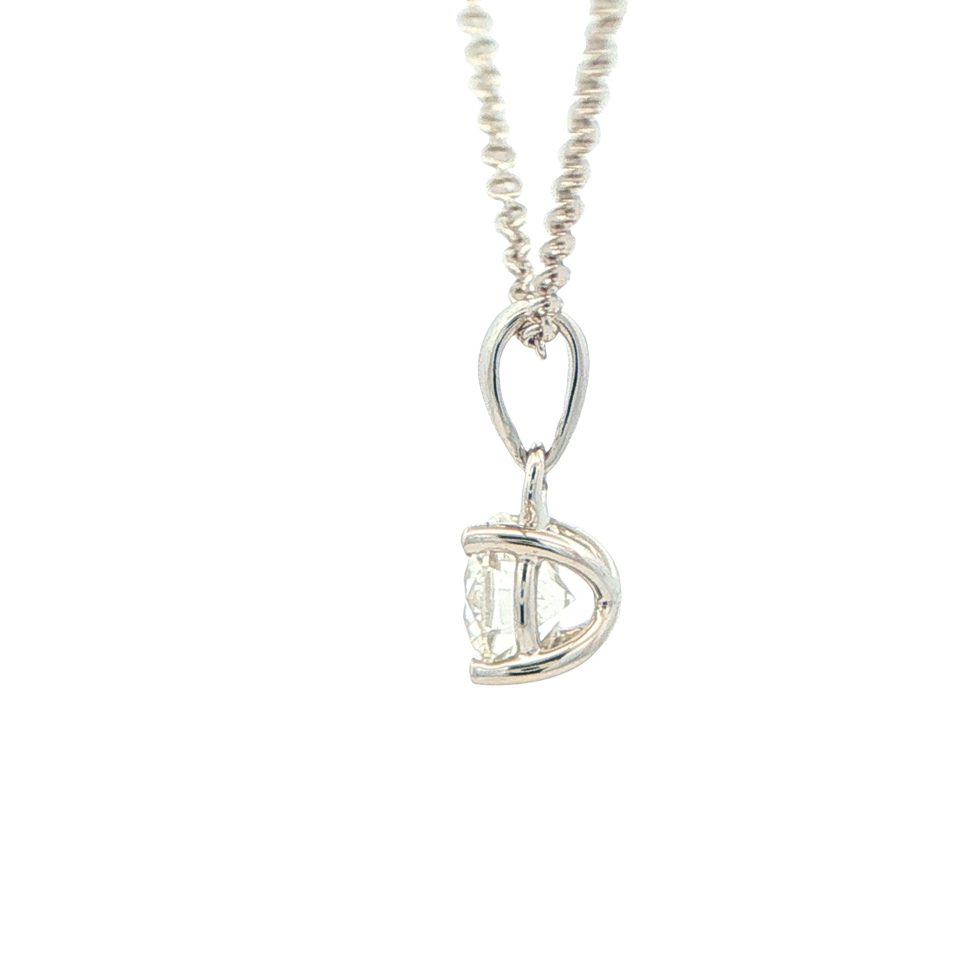 Round Brilliant Cut Diamond Solitaire Pendant - 0.80cts Gardiner Brothers
