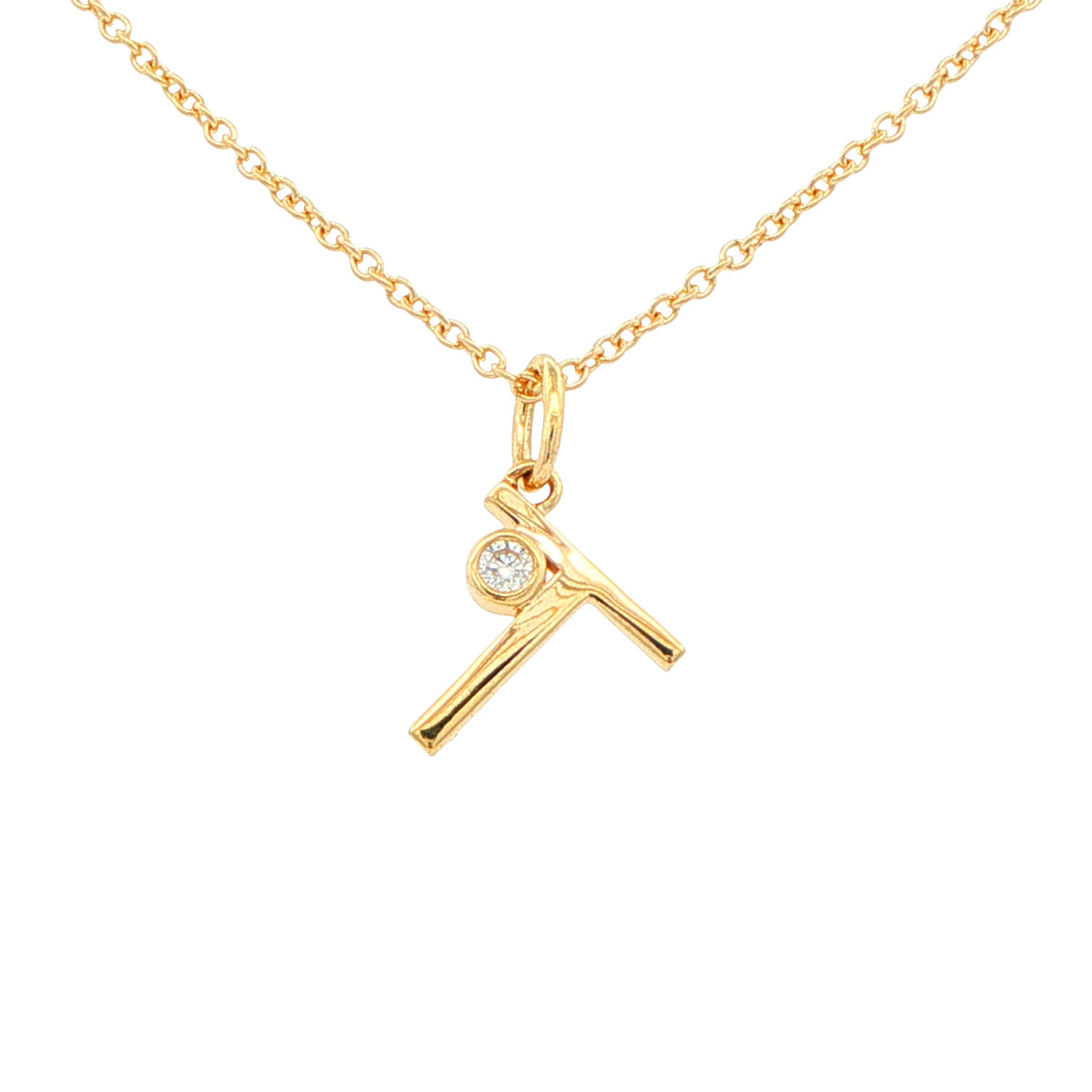 Round Brilliant Cut Diamond Set 'Initial' Pendants Gardiner Brothers