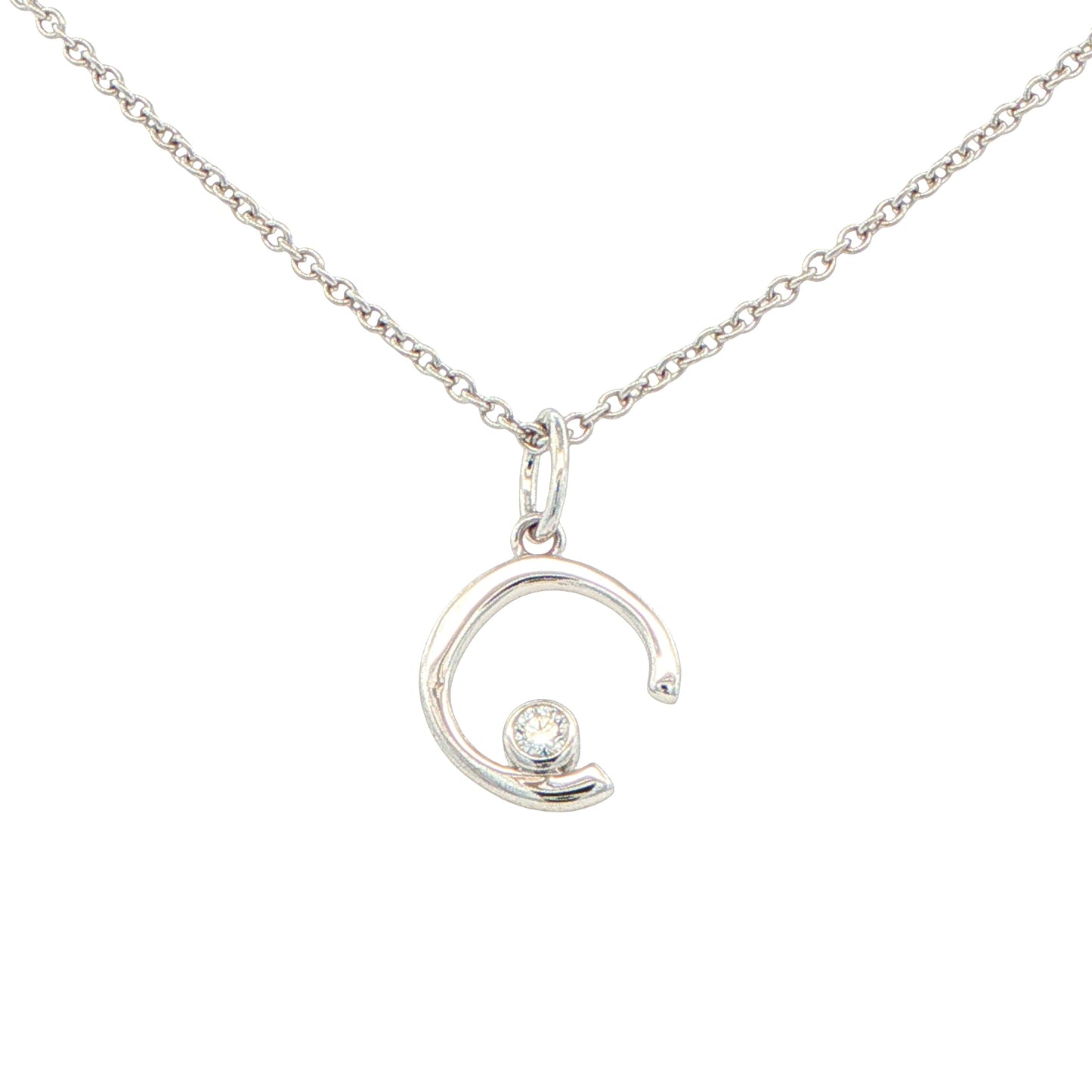 Round Brilliant Cut Diamond Set 'Initial' Pendants Gardiner Brothers C 9ct Yellow Gold