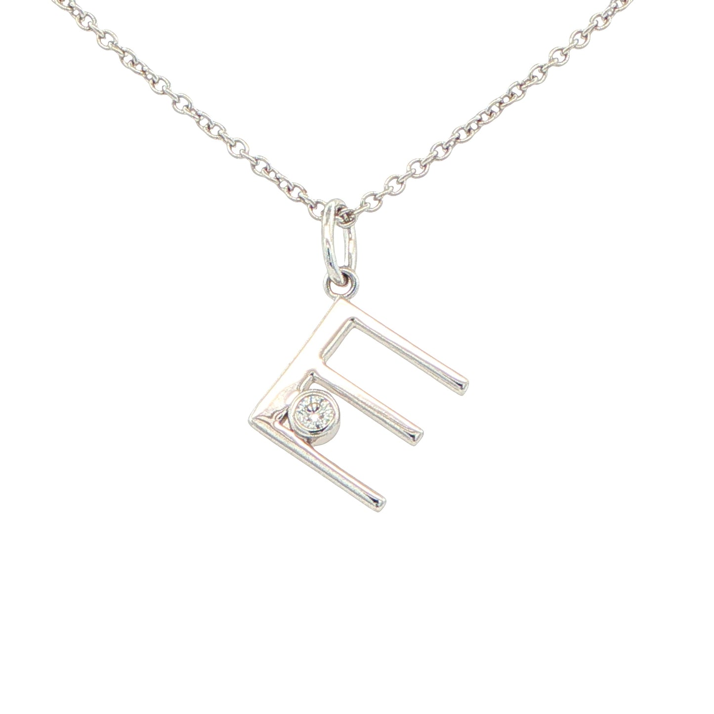 Round Brilliant Cut Diamond Set 'Initial' Pendants Gardiner Brothers E 9ct Yellow Gold