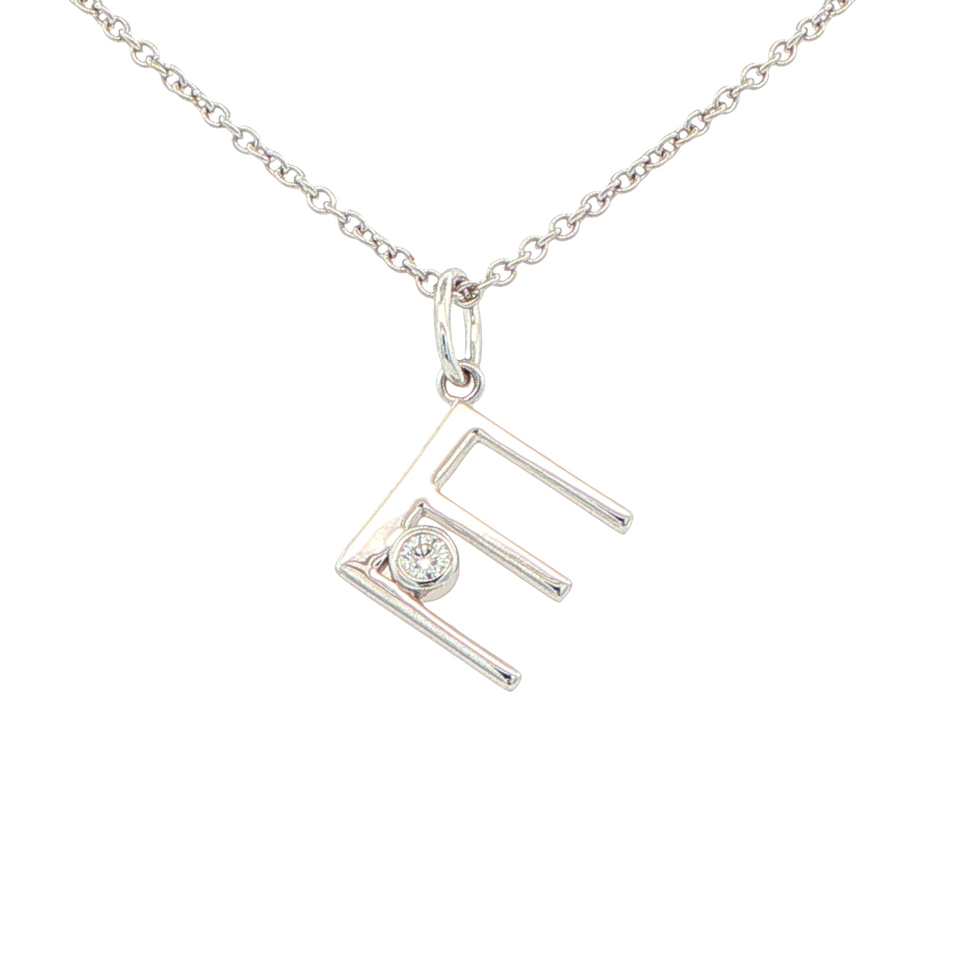 Round Brilliant Cut Diamond Set 'Initial' Pendants Gardiner Brothers E 9ct Yellow Gold