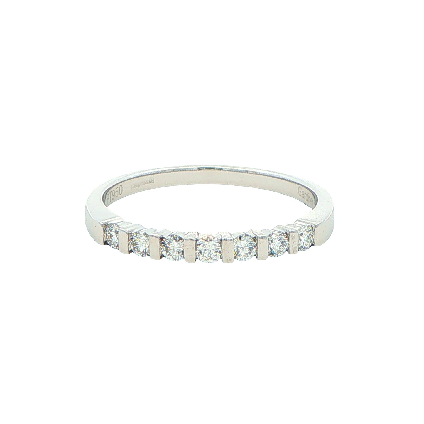 Round Brilliant Cut 7 Stone Bar Set Ring - 0.25cts Gardiner Brothers