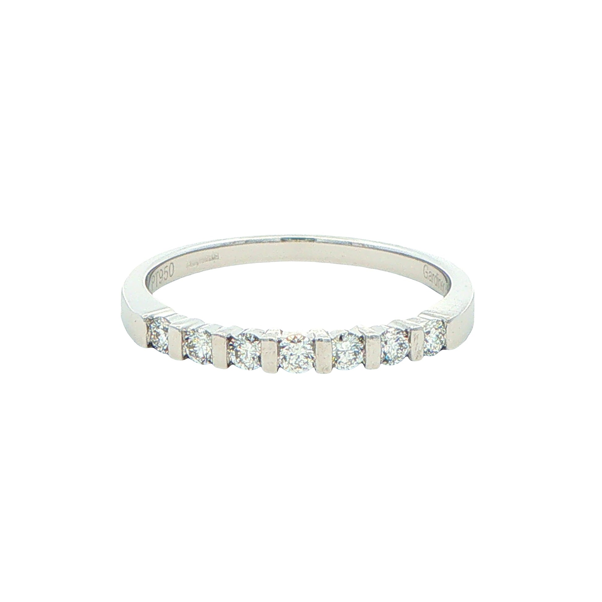 Round Brilliant Cut 7 Stone Bar Set Ring - 0.25cts Gardiner Brothers