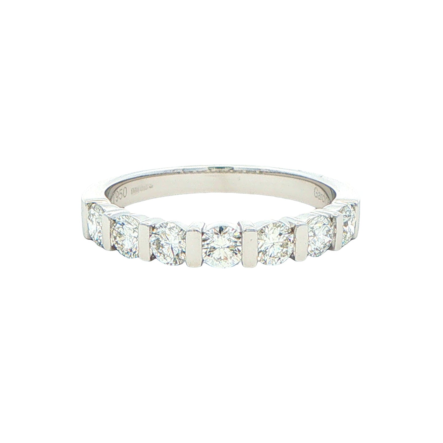 Round Brilliant Cut 7 Stone Bar Set Ring - 0.75cts Gardiner Brothers