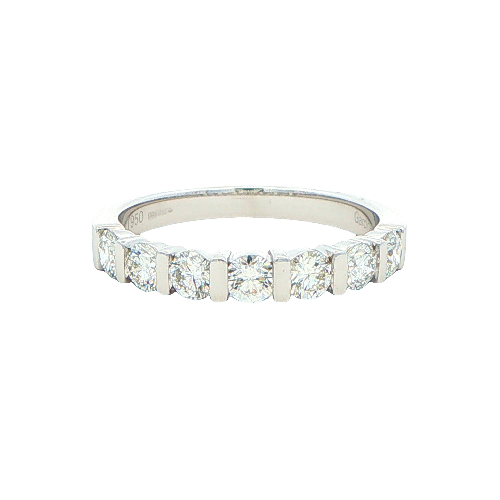 Round Brilliant Cut 7 Stone Bar Set Ring - 0.75cts Gardiner Brothers