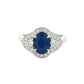 Sapphire and Diamond Vintage Style Cluster Ring Gardiner Brothers