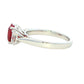 Oval shaped Ruby and Oval Diamond 3 Stone Ring Gardiner Brothers