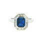 Sapphire and Baguette Diamond Vintage Style Cluster Ring Gardiner Brothers