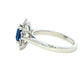 Octagonal Sapphire and round brilliant cut diamond cluster ring Gardiner Brothers