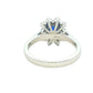 Octagonal Sapphire and round brilliant cut diamond cluster ring Gardiner Brothers