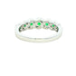 Emerald and Round Brilliant Cut Diamond Halo Style Dress Ring Gardiner Brothers