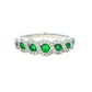 Emerald and Round Brilliant Cut Diamond Halo Style Dress Ring Gardiner Brothers