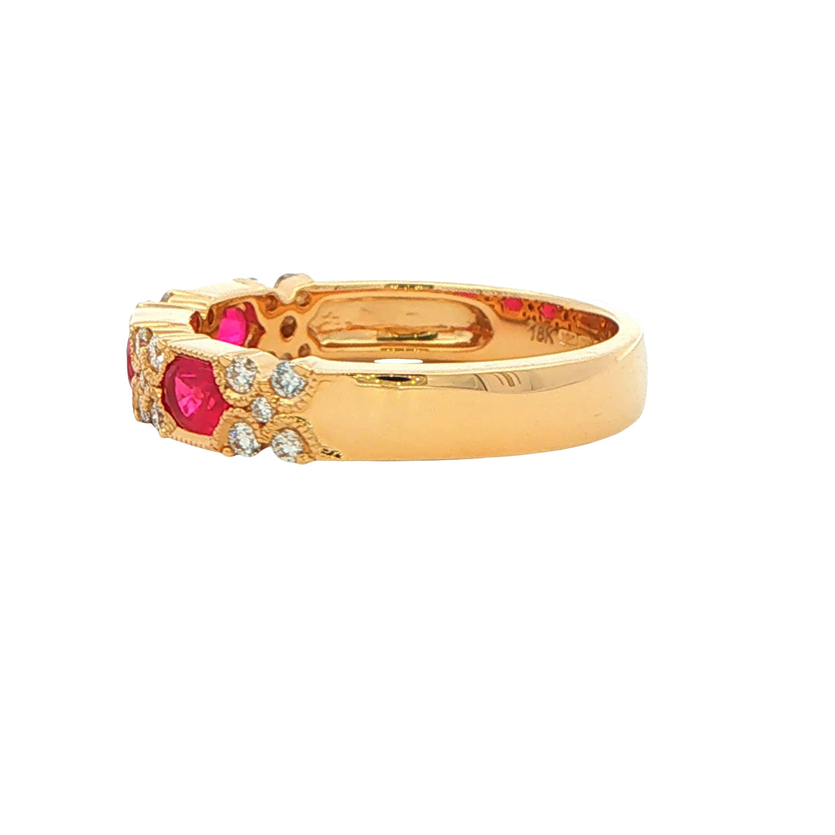 Ruby and Diamond Vintage Style Eternity Ring Gardiner Brothers
