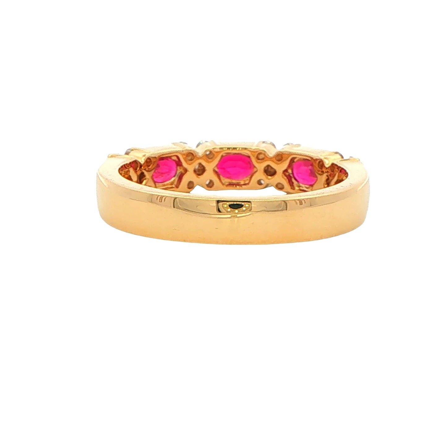 Ruby and Diamond Vintage Style Eternity Ring Gardiner Brothers