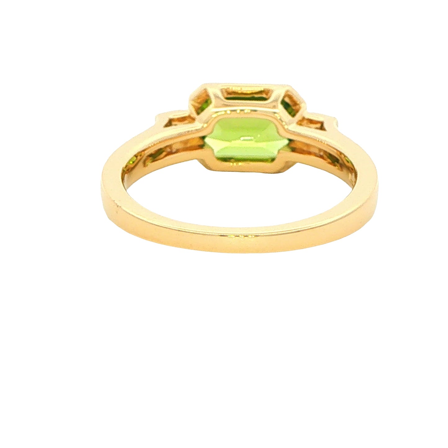 Peridot and Baguette Diamond Dress Ring Gardiner Brothers