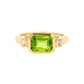 Peridot and Baguette Diamond Dress Ring Gardiner Brothers