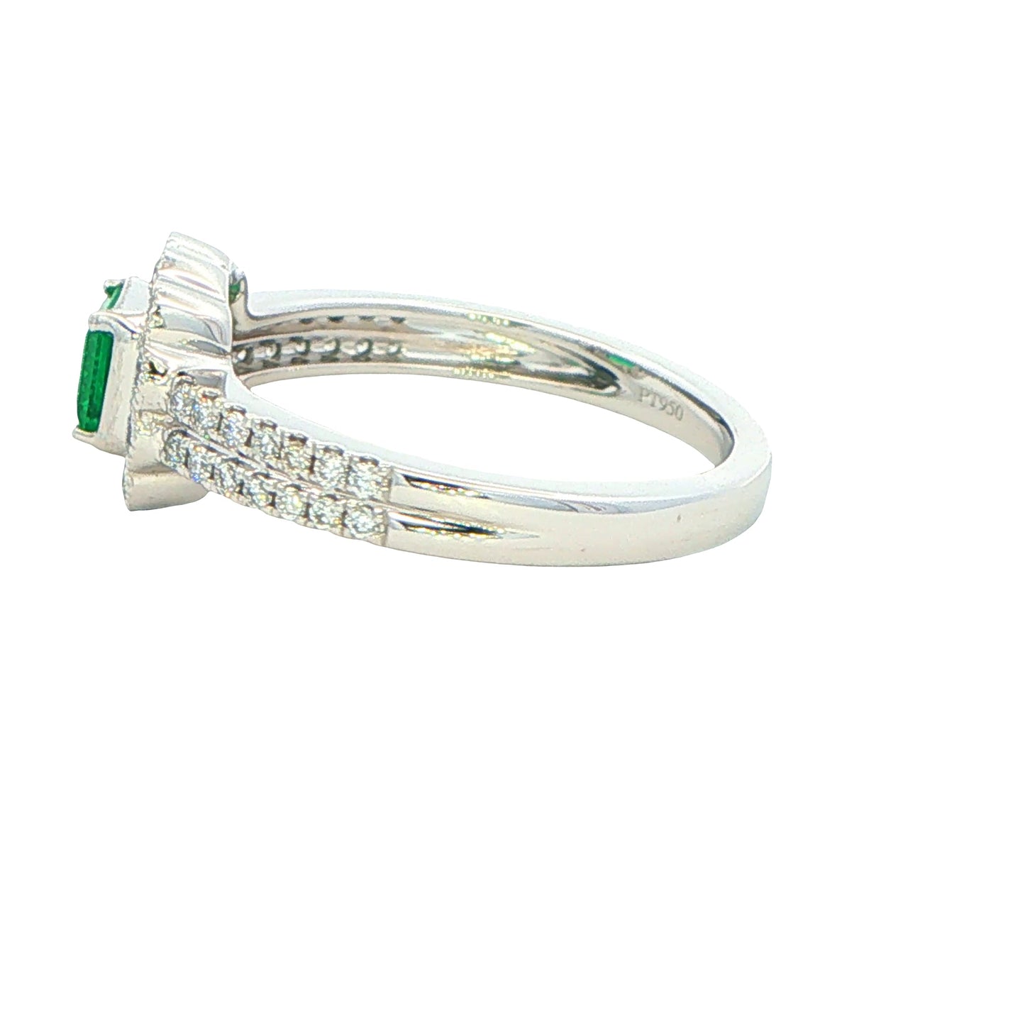 Emerald and Diamond Vintage Style Ring Gardiner Brothers