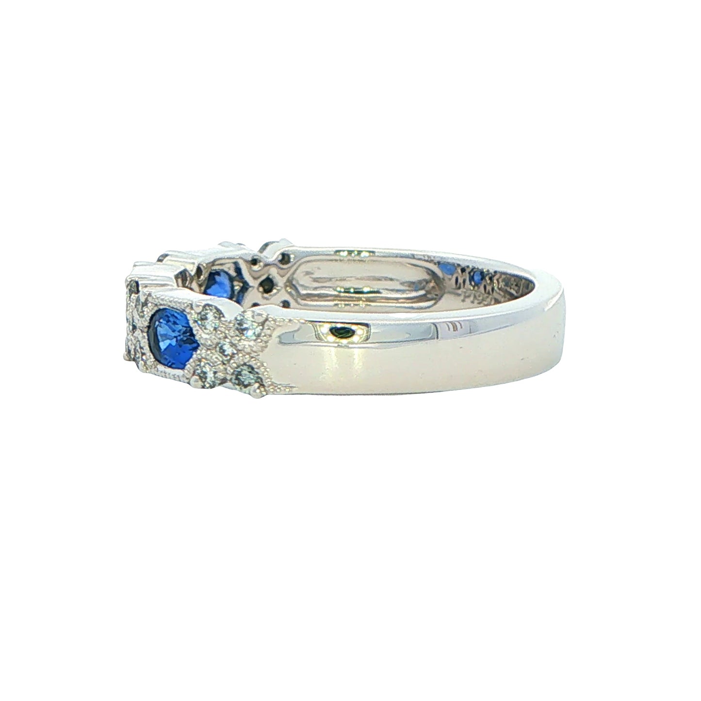 Sapphire and Diamond Vintage Style Eternity Ring Gardiner Brothers