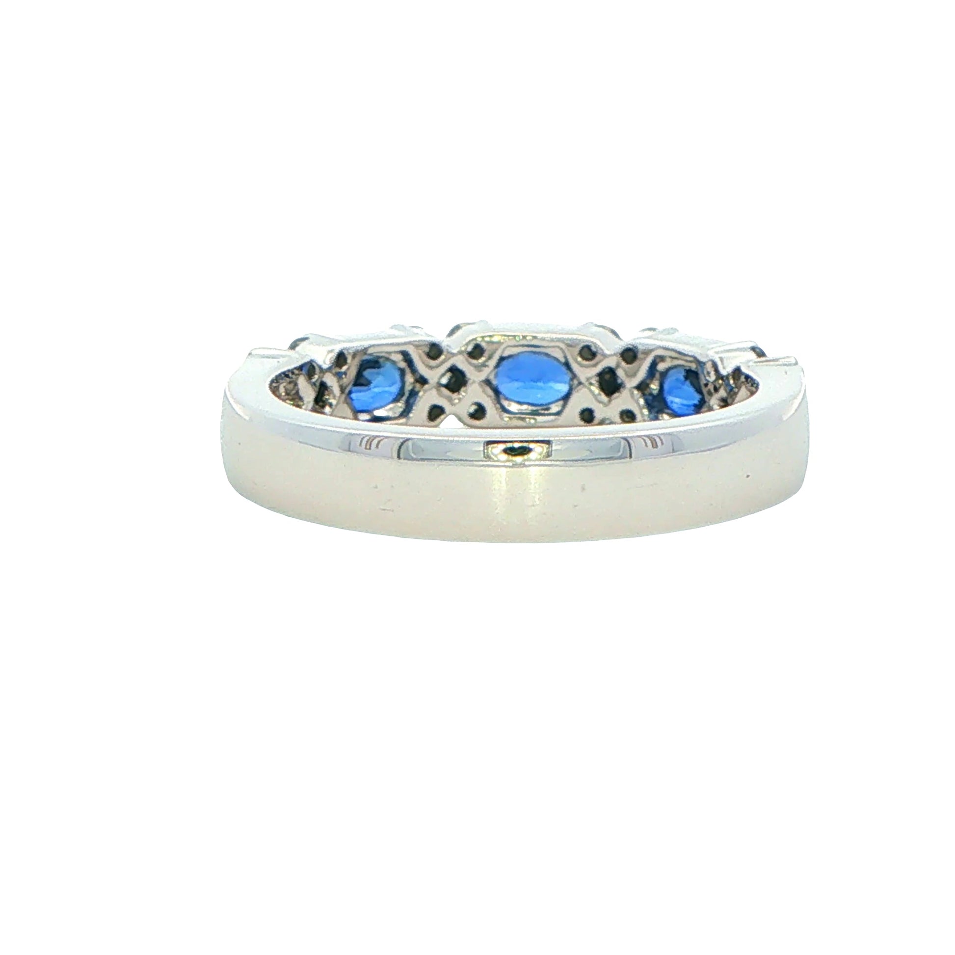 Sapphire and Diamond Vintage Style Eternity Ring Gardiner Brothers