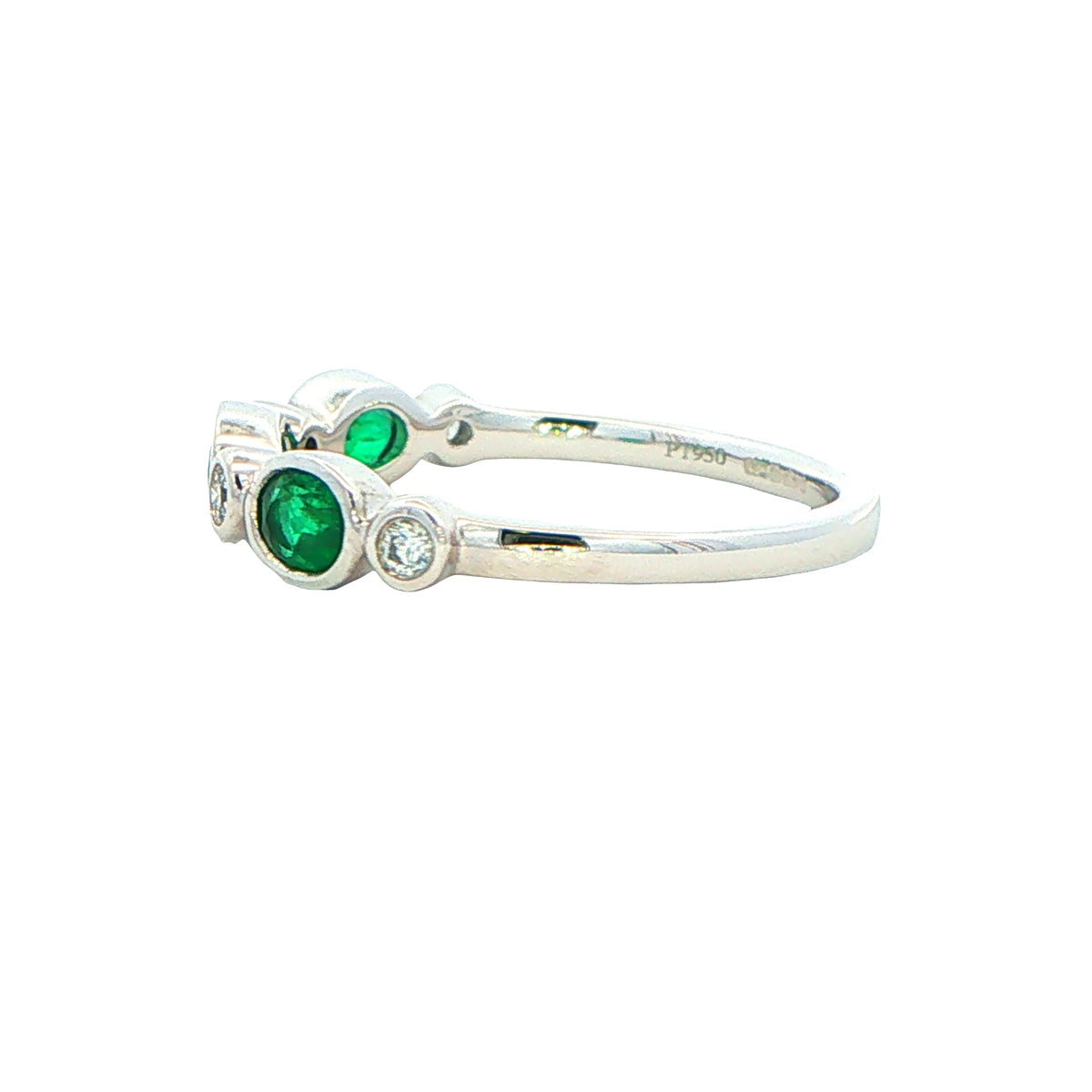 Emerald and Diamond 7 Stone Dress Ring Gardiner Brothers