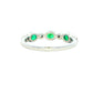 Emerald and Diamond 7 Stone Dress Ring Gardiner Brothers