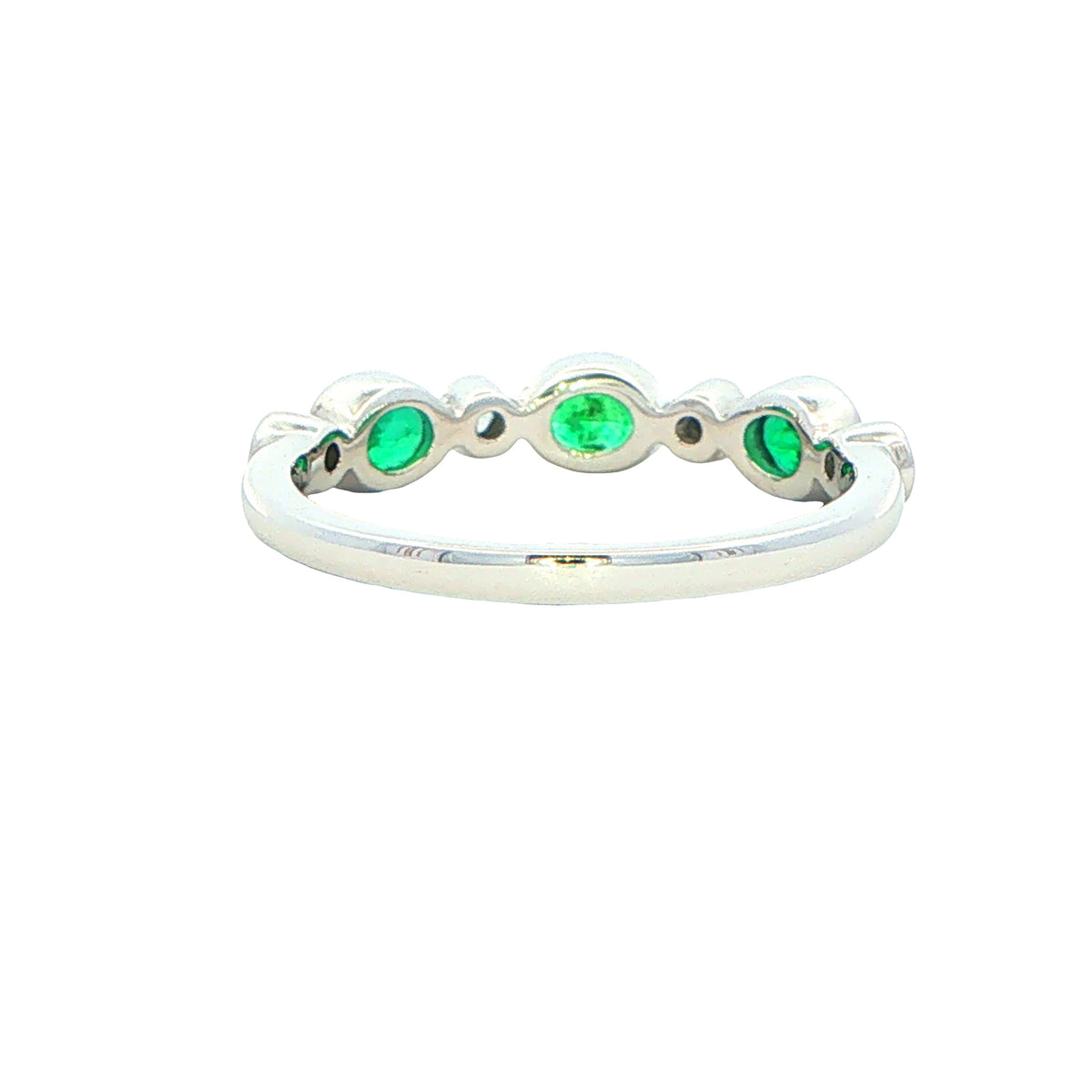 Emerald and Diamond 7 Stone Dress Ring Gardiner Brothers