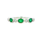 Emerald and Diamond 7 Stone Dress Ring Gardiner Brothers