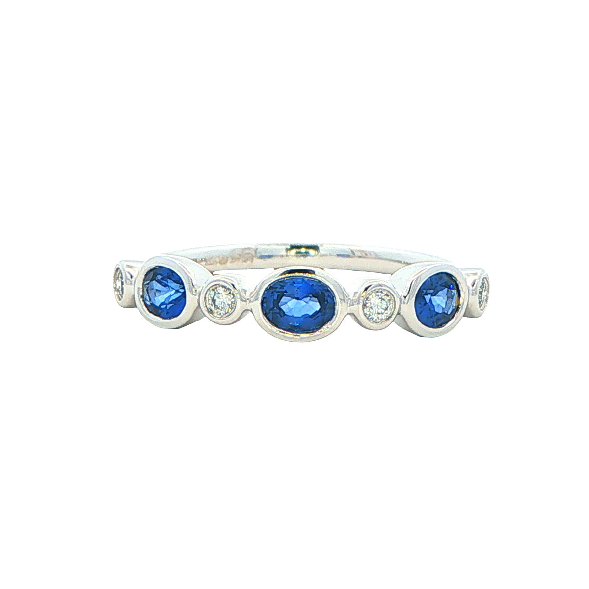Sapphire and Diamond 7 Stone Dress Ring Gardiner Brothers
