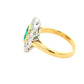 Emerald and Round Brilliant Cut Diamond Cluster Style Ring Gardiner Brothers