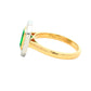 Octagonal Emerald and Diamond Vintage Halo Style Ring Gardiner Brothers