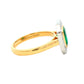 Octagonal Emerald and Diamond Vintage Halo Style Ring Gardiner Brothers
