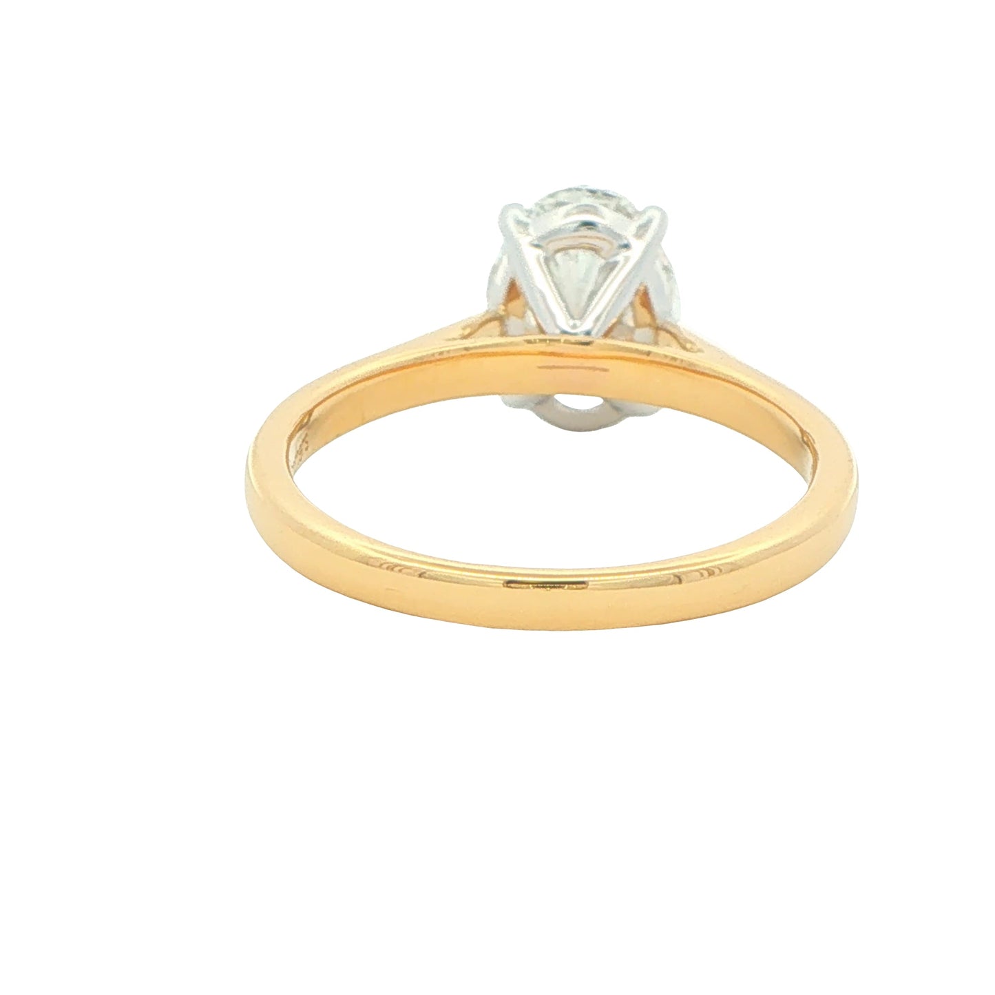 Yellow Gold Oval Shaped Diamond Solitaire Ring - 2.01cts Gardiner Brothers