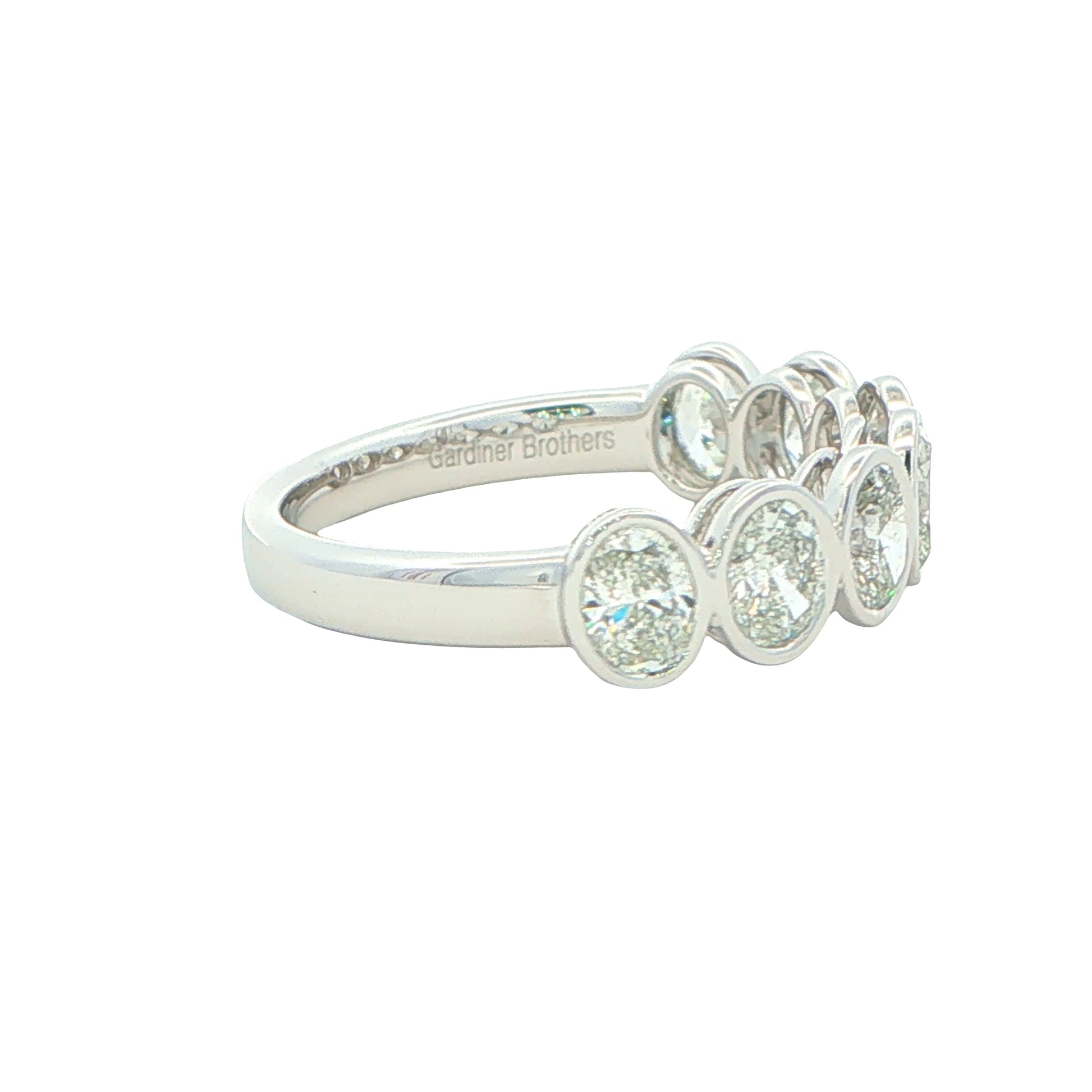 Oval Shaped Diamond 7 Stone Eternity Ring - 1.50cts Gardiner Brothers