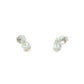 Pear Shaped Diamond Half Rub Over Set Solitaire Earrings - 0.60cts Gardiner Brothers