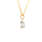 Oval Shaped Diamond Half Rub Over Set Solitaire Pendant - 0.40cts Gardiner Brothers