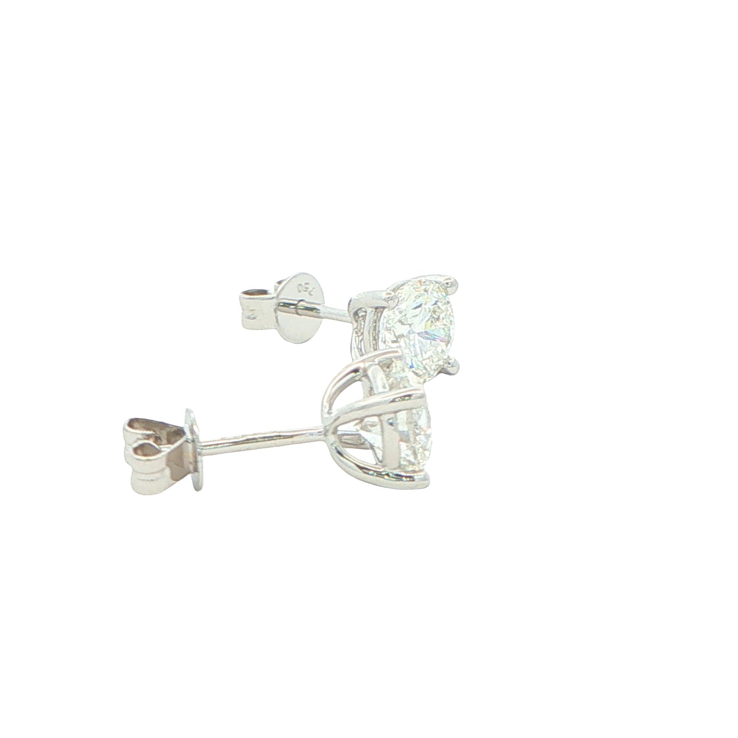 Round brilliant cut diamond solitaire earrings - 2.01cts Gardiner Brothers