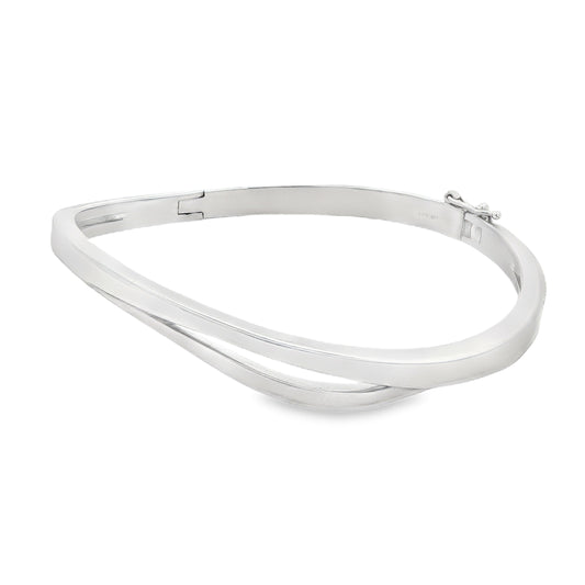 Silver Fancy Style Bangle Gardiner Brothers