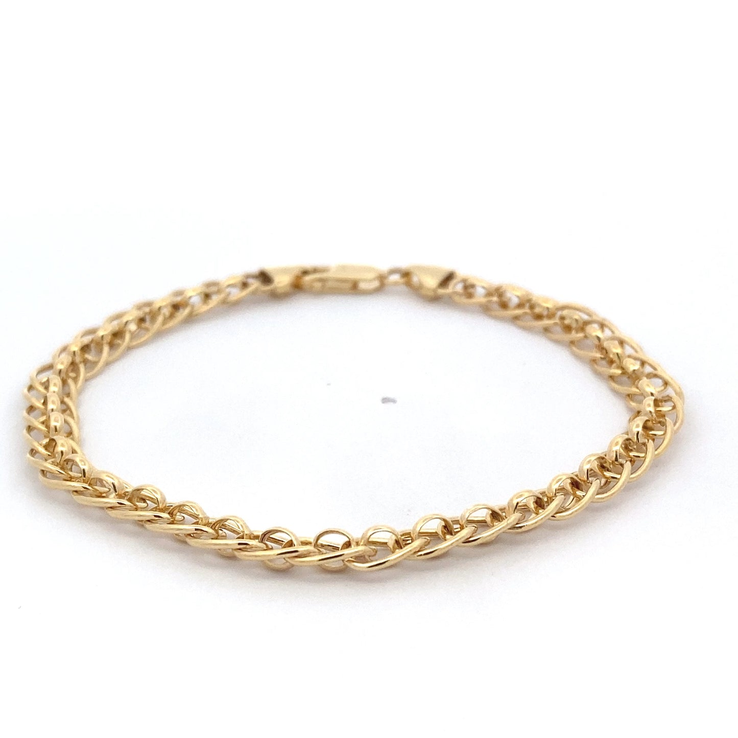 Yellow Gold Roller Bal Link Bracelet  Gardiner Brothers   