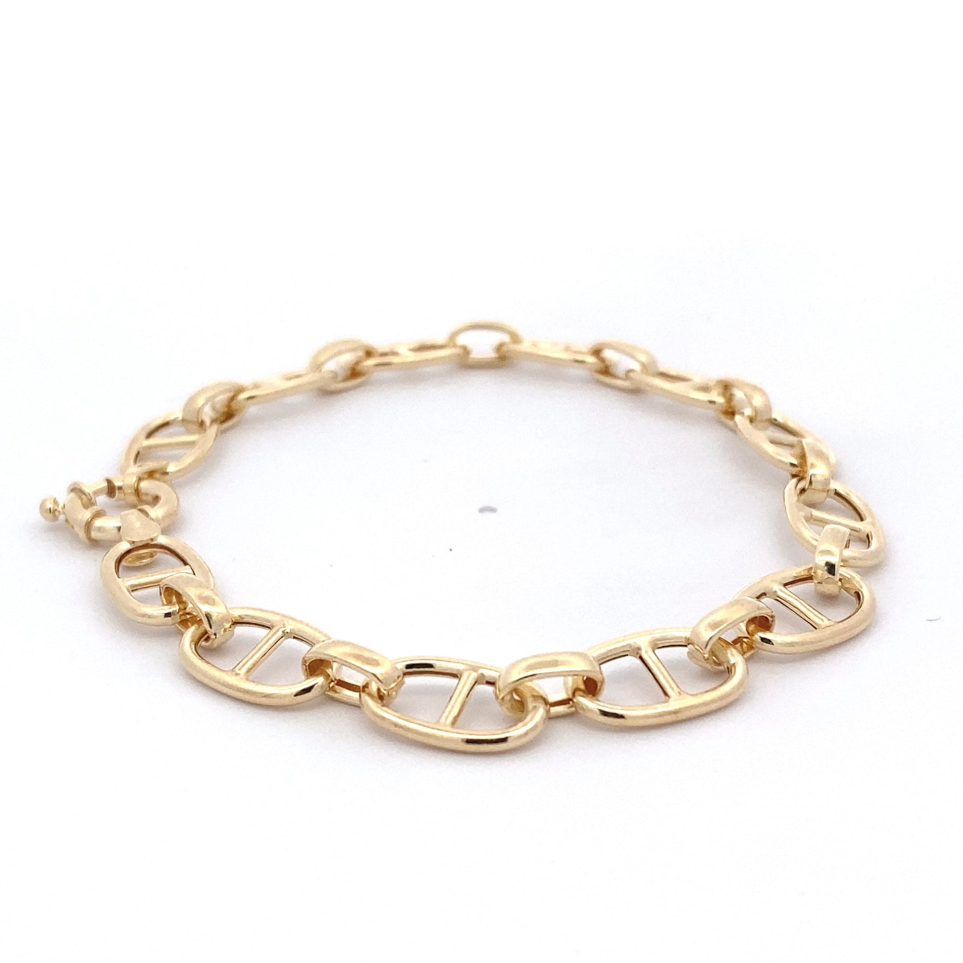 Yellow Gold Rambo Link Bracelet  Gardiner Brothers   