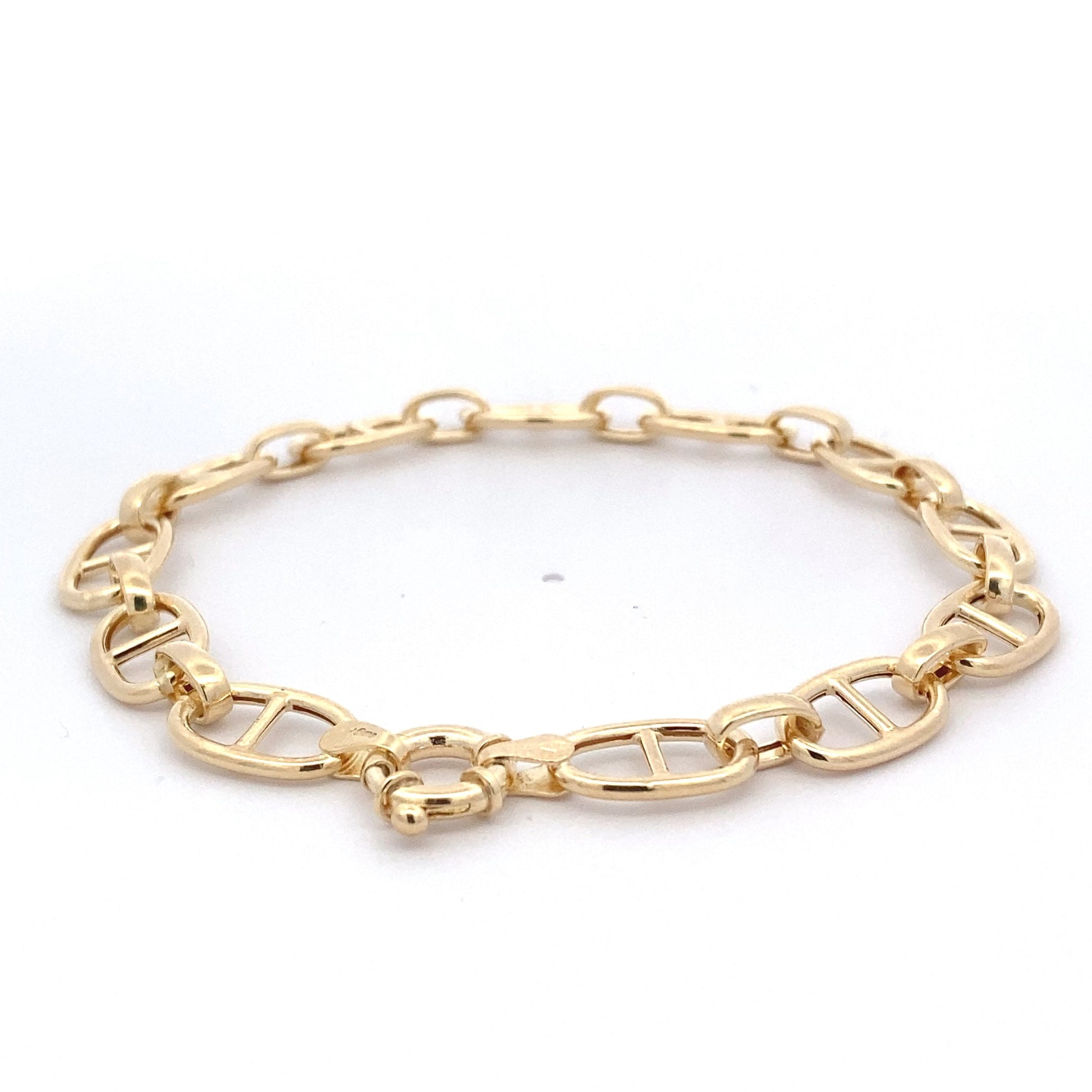 Yellow Gold Rambo Link Bracelet  Gardiner Brothers   