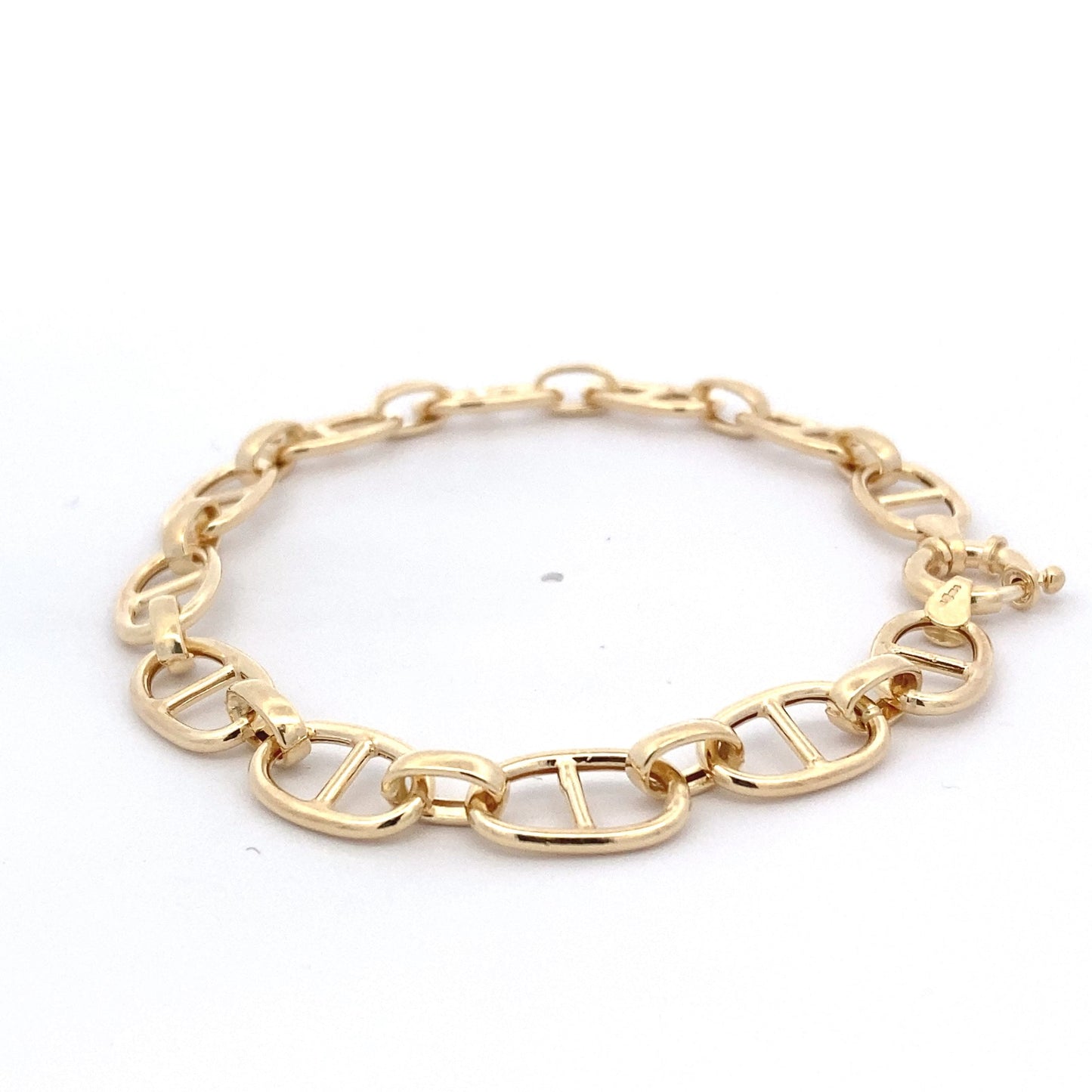 Yellow Gold Rambo Link Bracelet  Gardiner Brothers   