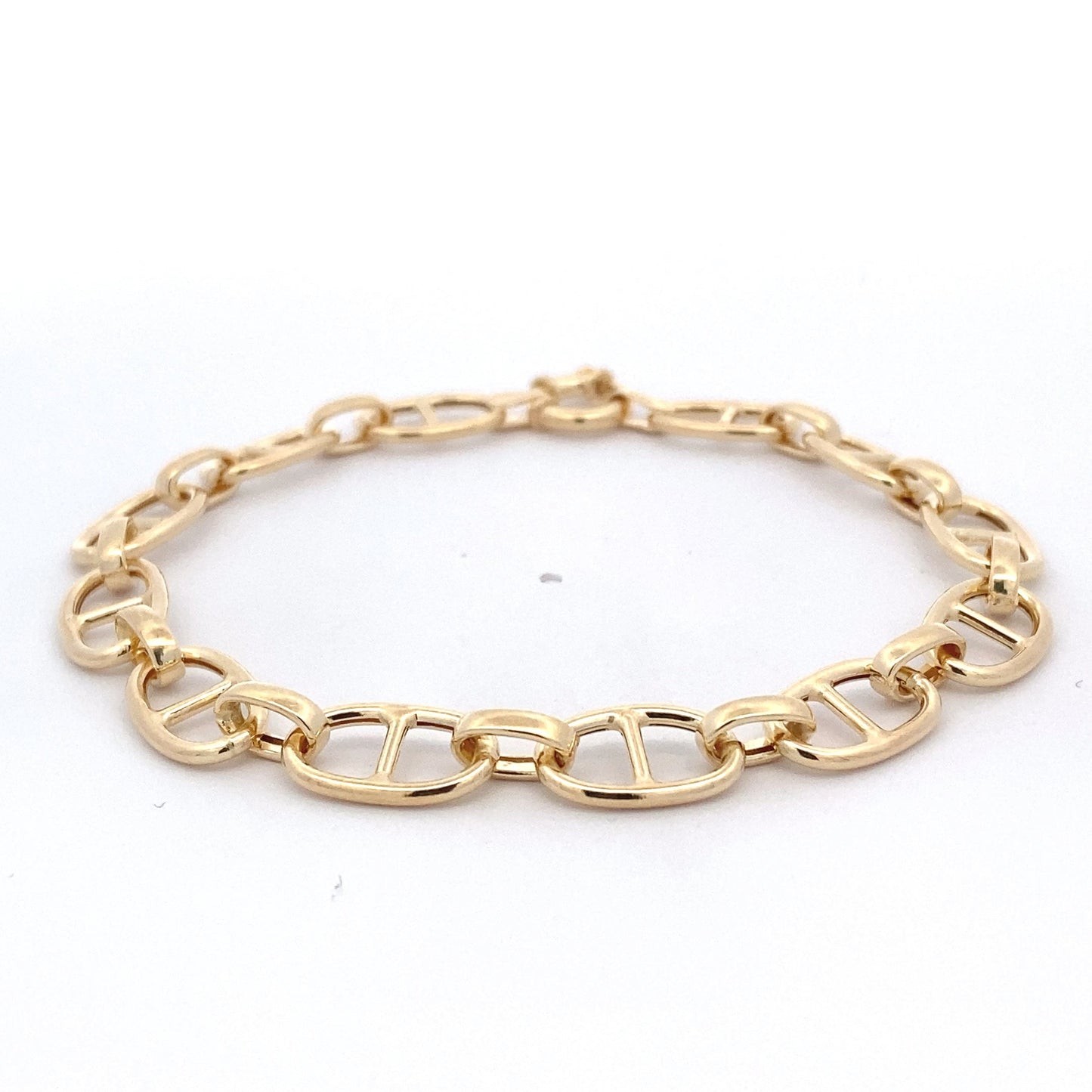 Yellow Gold Rambo Link Bracelet  Gardiner Brothers   