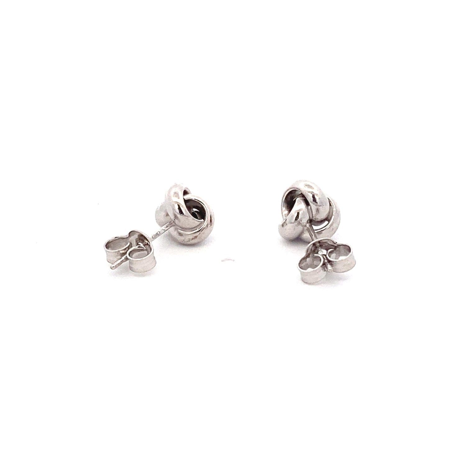 White Gold Knot Earrings  Gardiner Brothers   