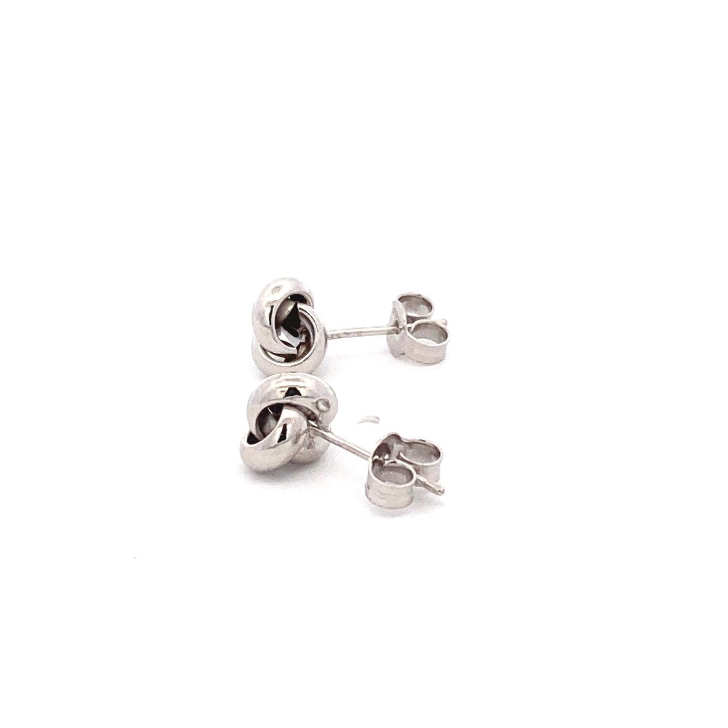 White Gold Knot Earrings  Gardiner Brothers   